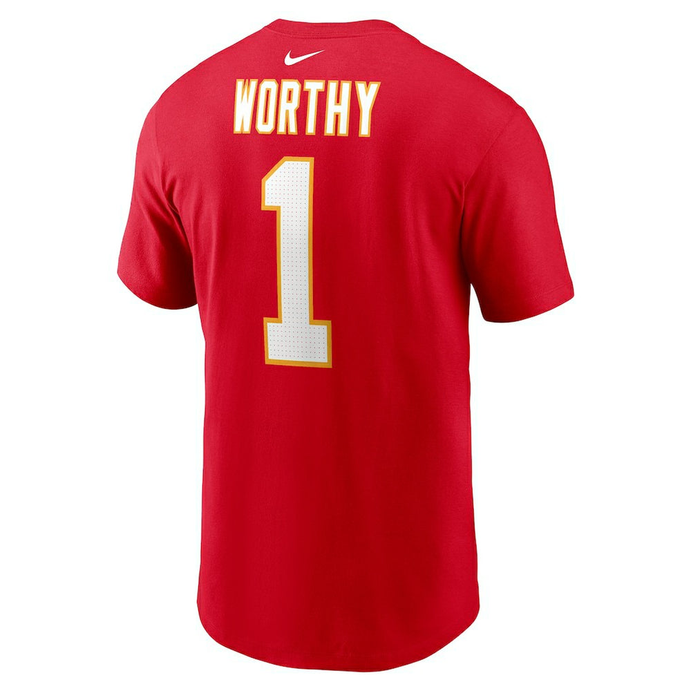 Xavier Worthy Kansas City Chiefs Name & Number T-Shirt - Red - Nike