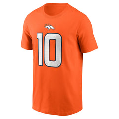 Bo Nix Denver Broncos Name & Number T-Shirt - Orange - Nike