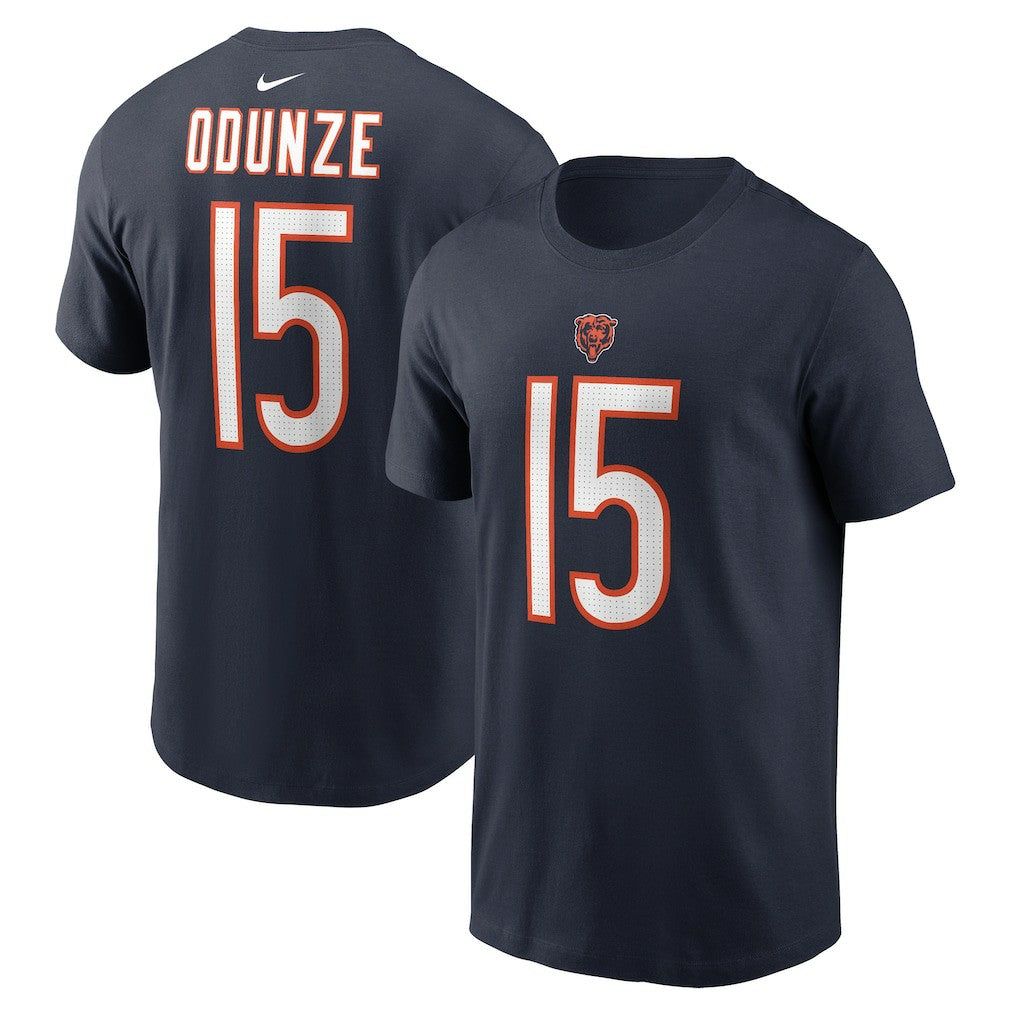 Rome Odunze Chicago Bears Name & Number T-Shirt - Navy - Nike
