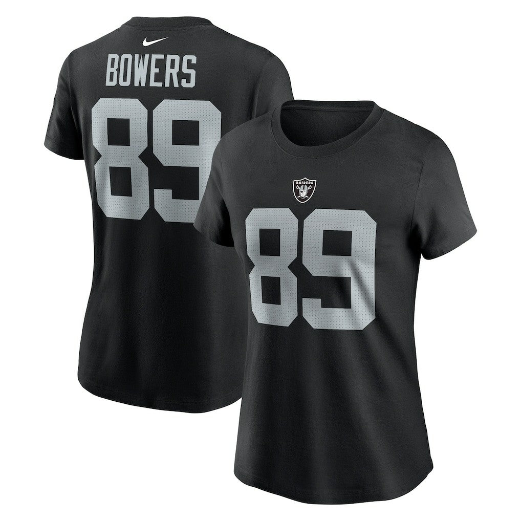 Brock Bowers Las Vegas Raiders Women's Player Name & Number T-Shirt - Black - Nike