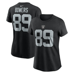 Brock Bowers Las Vegas Raiders Women's Player Name & Number T-Shirt - Black - Nike