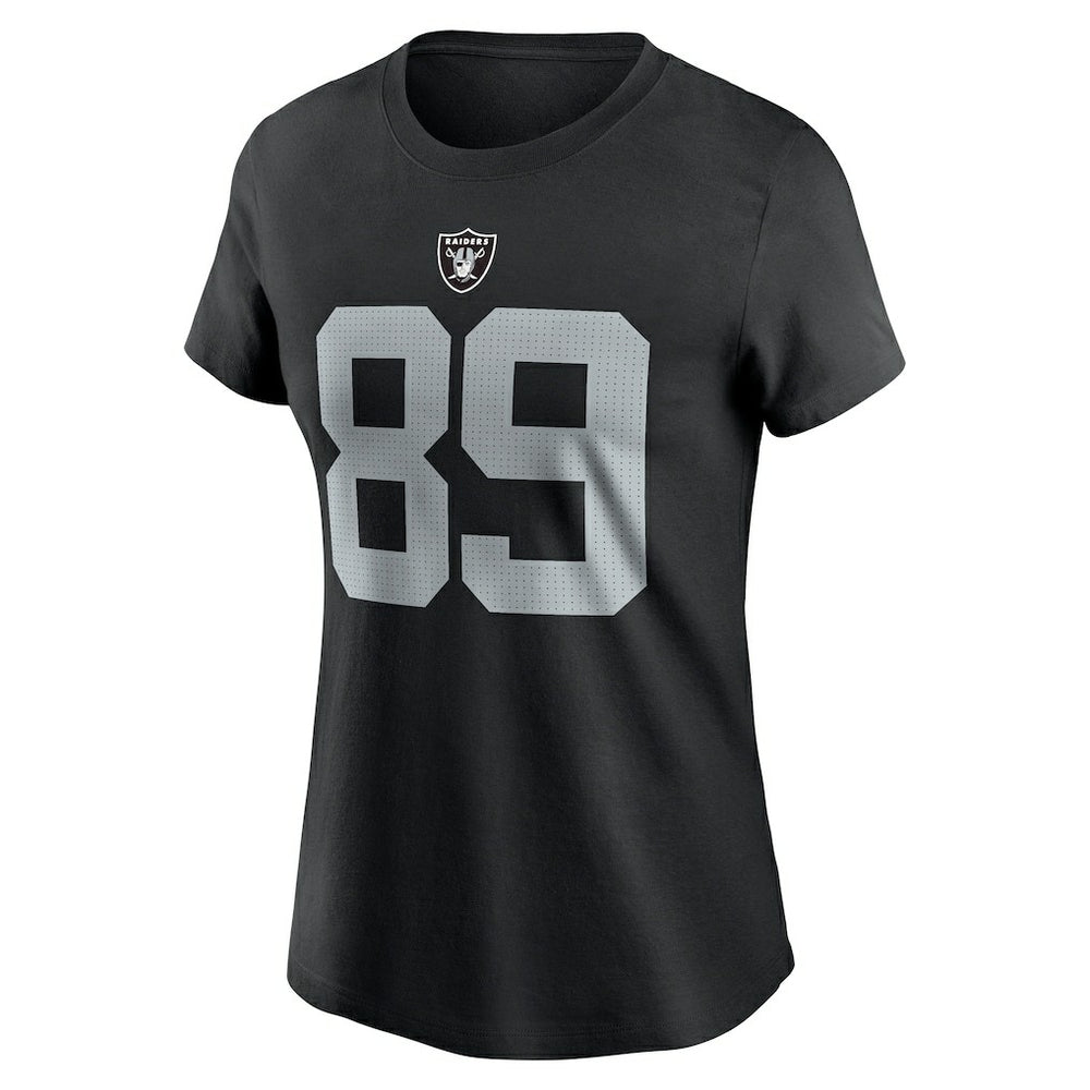 Brock Bowers Las Vegas Raiders Women's Player Name & Number T-Shirt - Black - Nike