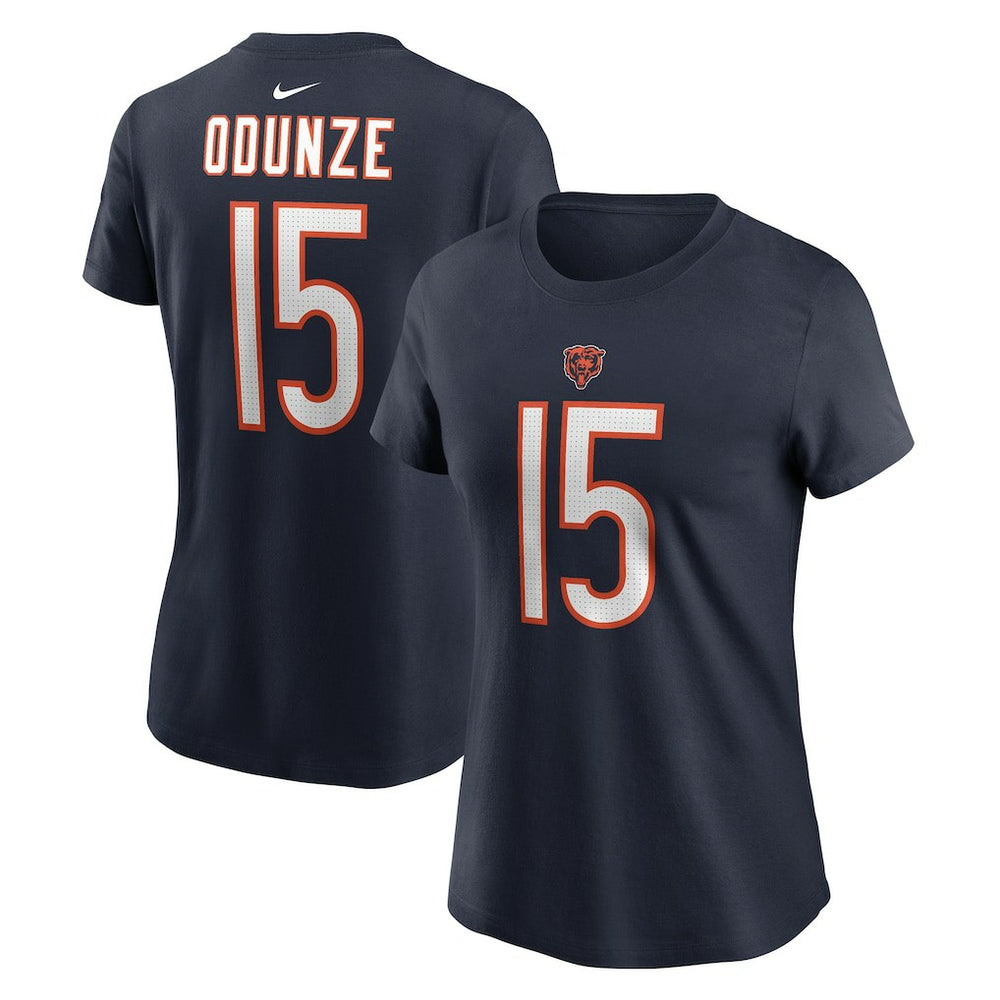 Rome Odunze Chicago Bears Women's Name & Number T-Shirt - Navy - Nike