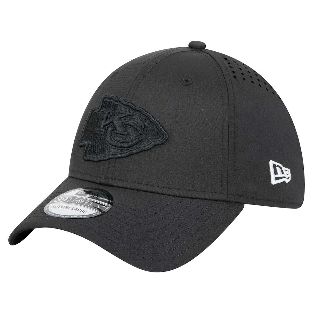 Kansas City Chiefs New Era Hydro 39THIRTY Flex Hat - Black - NFL