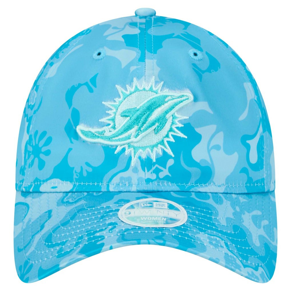 Miami Dolphins New Era Women's Trippy 9TWENTY Adjustable Hat - Aqua - NFL