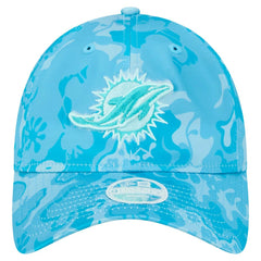 Miami Dolphins New Era Women's Trippy 9TWENTY Adjustable Hat - Aqua - NFL