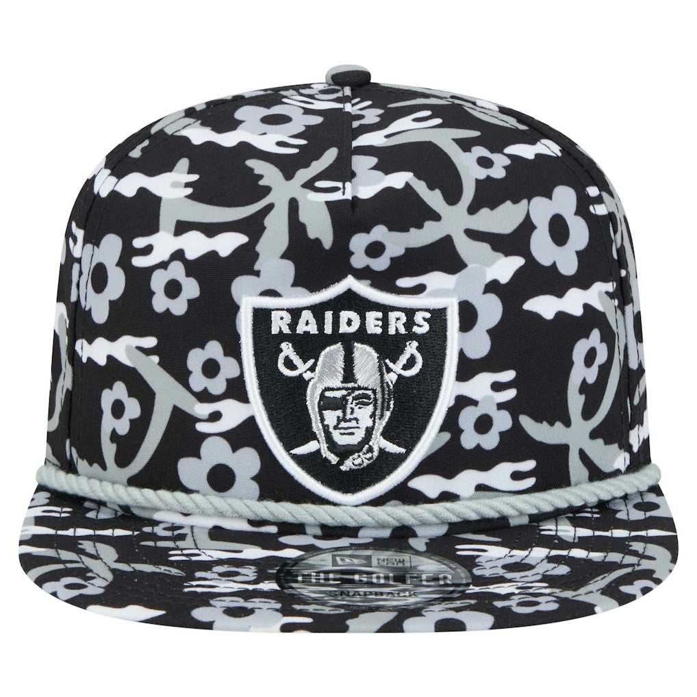 Las Vegas Raiders New Era Wakey Wakey Golfer Snapback Hat - Black - NFL