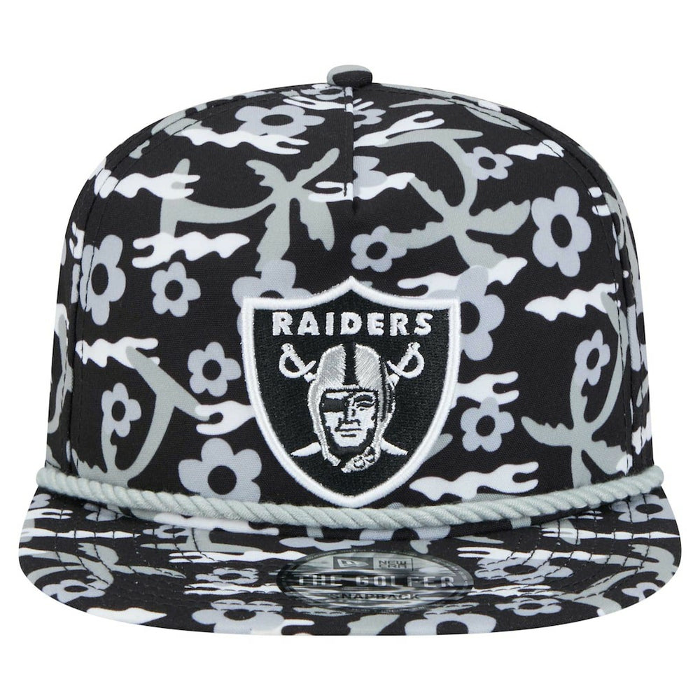 Las Vegas Raiders New Era Wakey Wakey Golfer Snapback Hat - Black - NFL