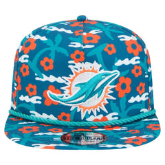 Miami Dolphins New Era Wakey Wakey Golfer Snapback Hat - Aqua - NFL