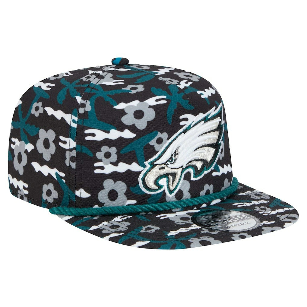 Philadelphia Eagles New Era Wakey Wakey Golfer Snapback Hat - Black - NFL