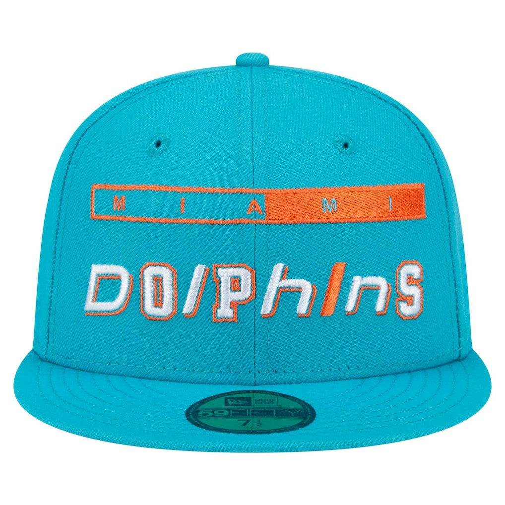 Miami Dolphins New Era Ransom 59FIFTY Fitted Hat - Aqua - NFL