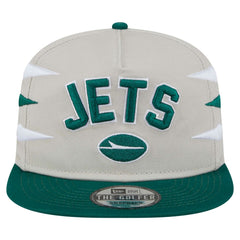 New York Jets New Era Athletic Golfer Snapback Hat - Stone/Green - NFL
