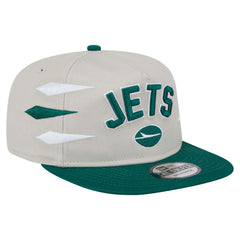 New York Jets New Era Athletic Golfer Snapback Hat - Stone/Green - NFL