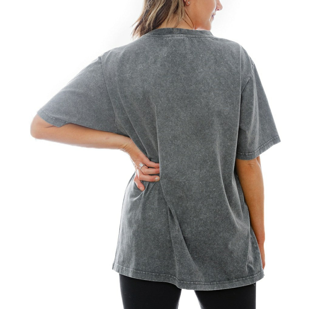 New York Jets Gameday Couture Women's Tackle Titan Relaxed Fit T-Shirt - Gray - NFL