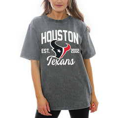 Houston Texans Gameday Couture Women's Tackle Titan Relaxed Fit T-Shirt - Gray - NFL
