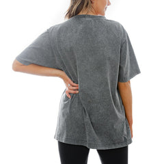 Cleveland Browns Gameday Couture Women's Titan Tackle Relaxed Fit Washed T-Shirt - Gray - NFL