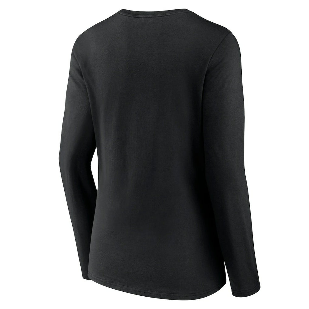 New York Jets Women's Victory Arch Long Sleeve V-Neck T-Shirt - Black - NFL