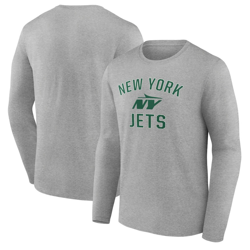 New York Jets Victory Arch Long Sleeve T-Shirt - Gray - NFL