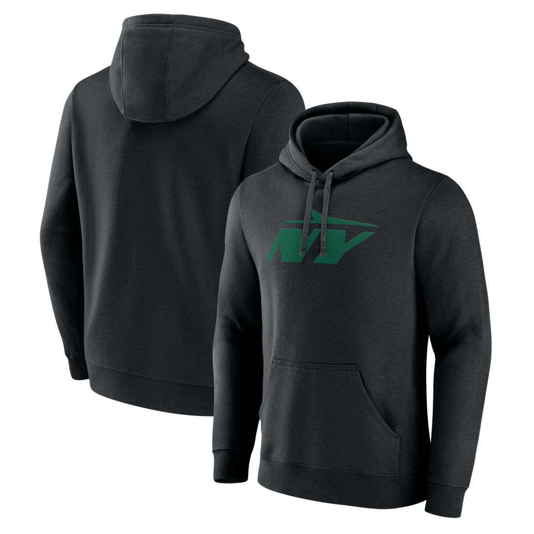 New York Jets Secondary Logo Pullover Hoodie - Black - NFL