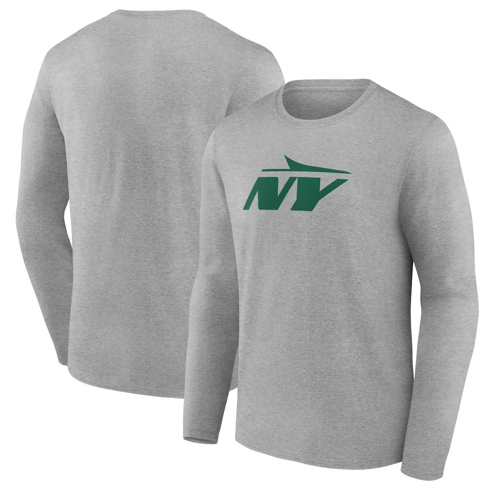 New York Jets Secondary Logo Long Sleeve T-Shirt - Gray - NFL