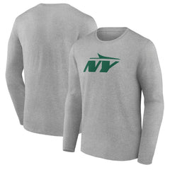 New York Jets Secondary Logo Long Sleeve T-Shirt - Gray - NFL