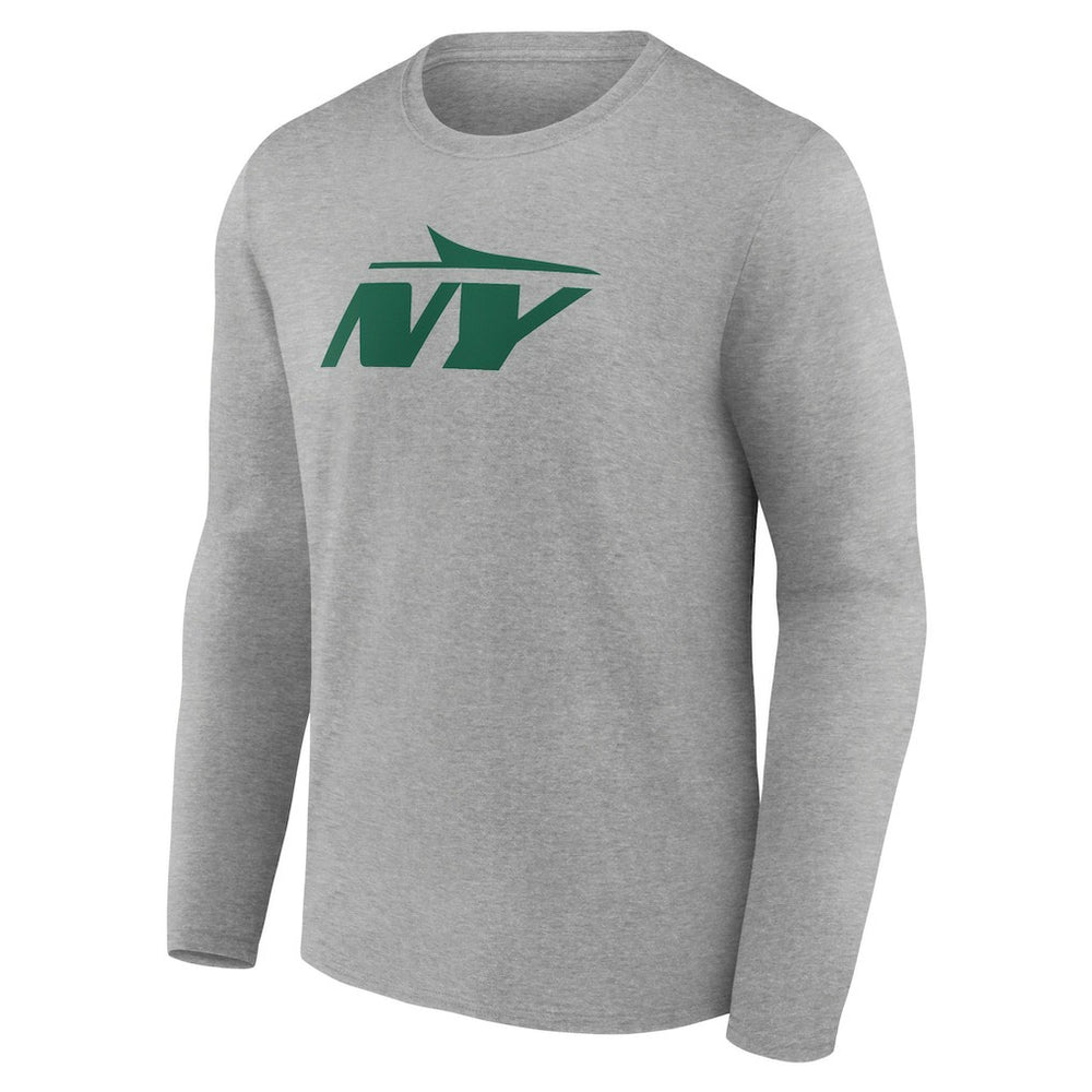New York Jets Secondary Logo Long Sleeve T-Shirt - Gray - NFL