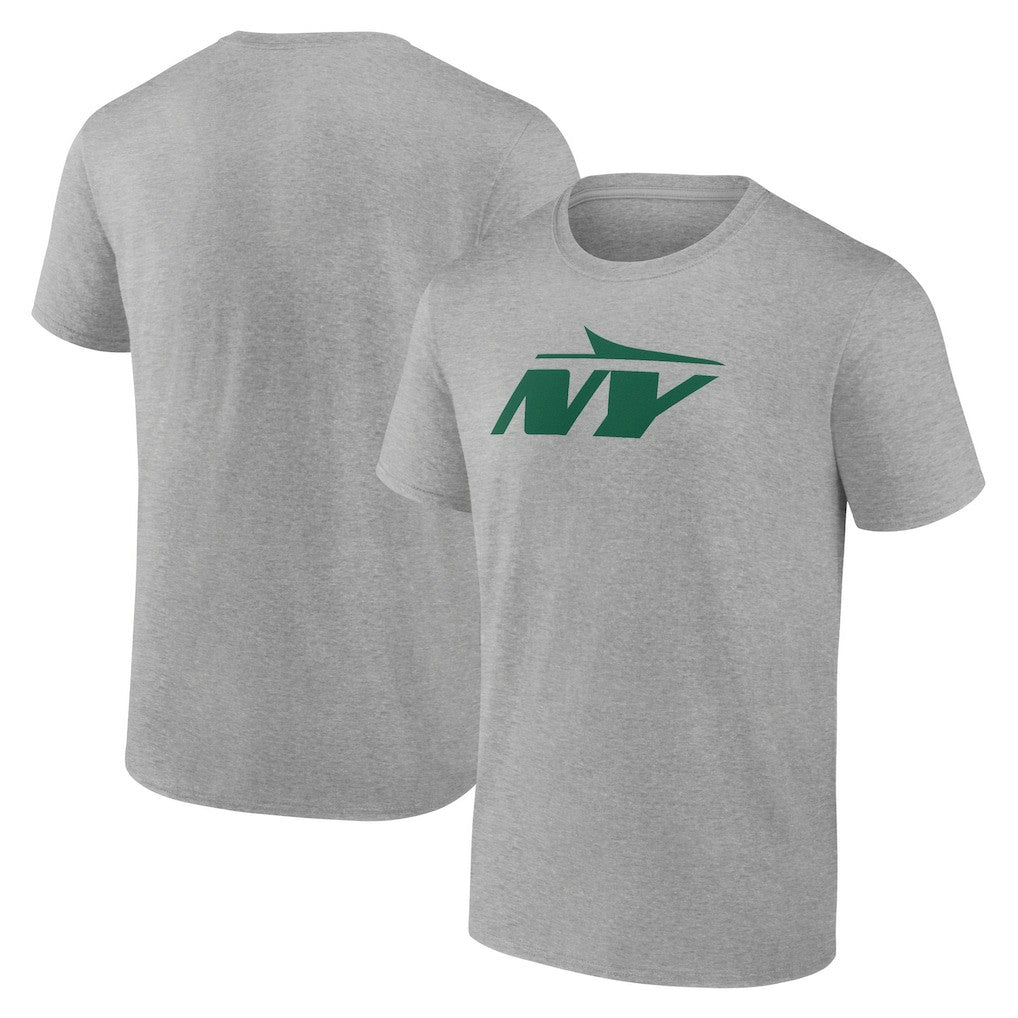 New York Jets Secondary Logo Lightweight T-Shirt - Heather Gray - NFL