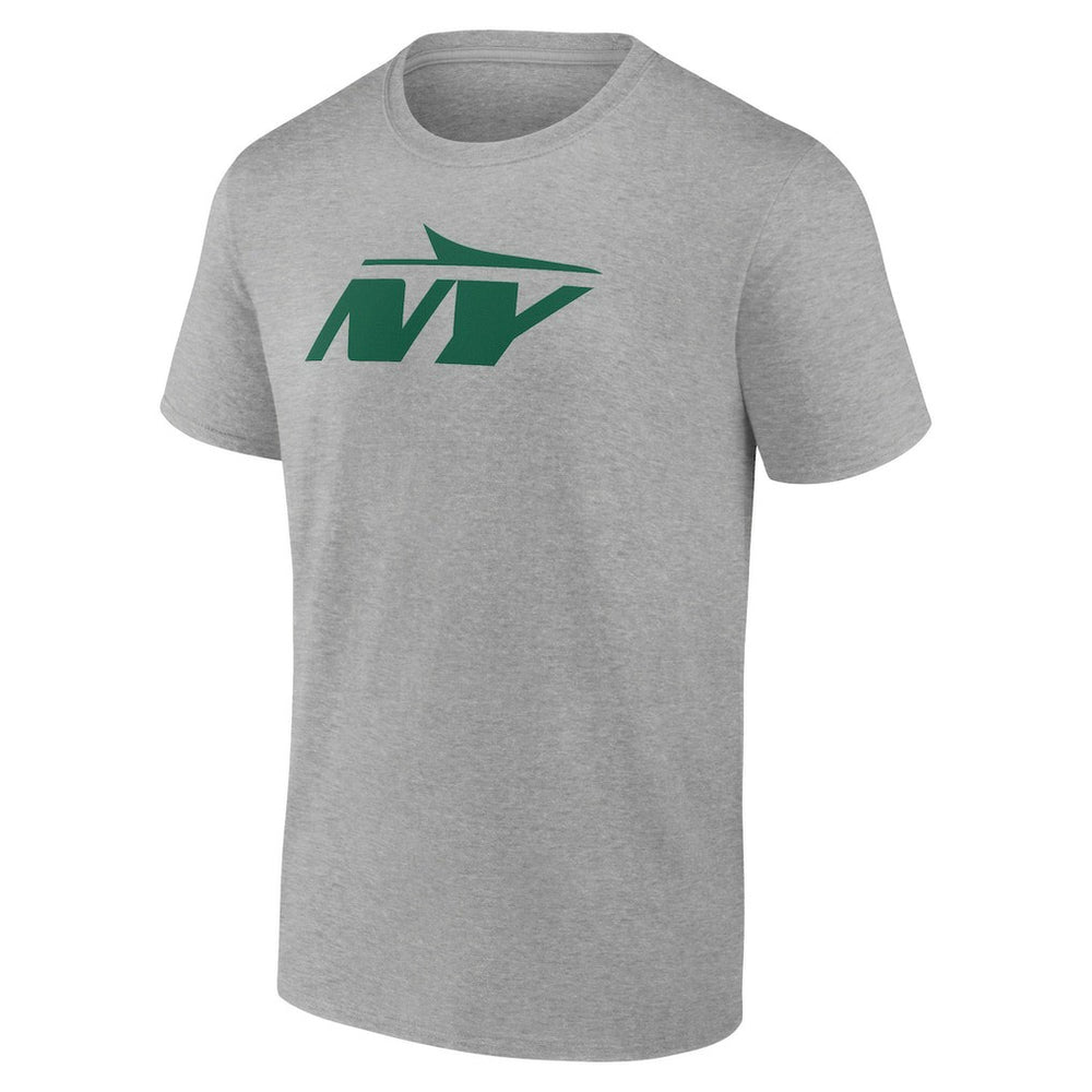 New York Jets Secondary Logo Lightweight T-Shirt - Heather Gray - NFL