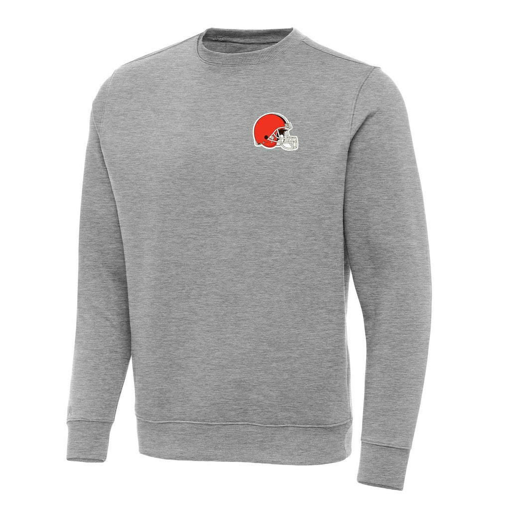 Cleveland Browns Antigua Victory Pullover Sweatshirt - Heather Gray - NFL