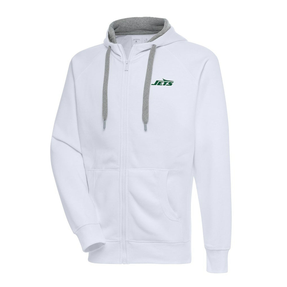 New York Jets Antigua Big & Tall Victory Full-Zip Hoodie - White - NFL