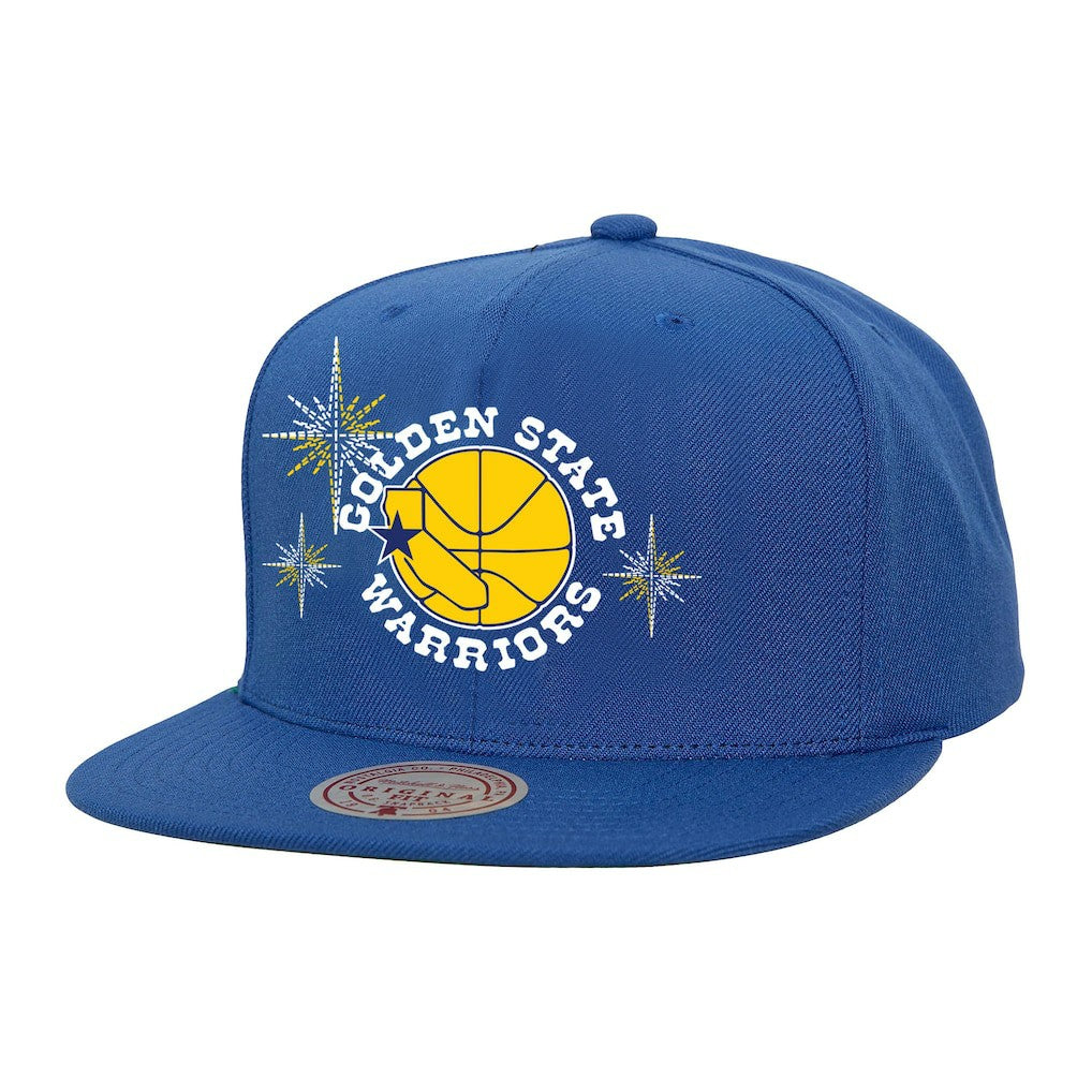 Mitchell & Ness Golden State Warriors Starlight Snapback Hat Royal
