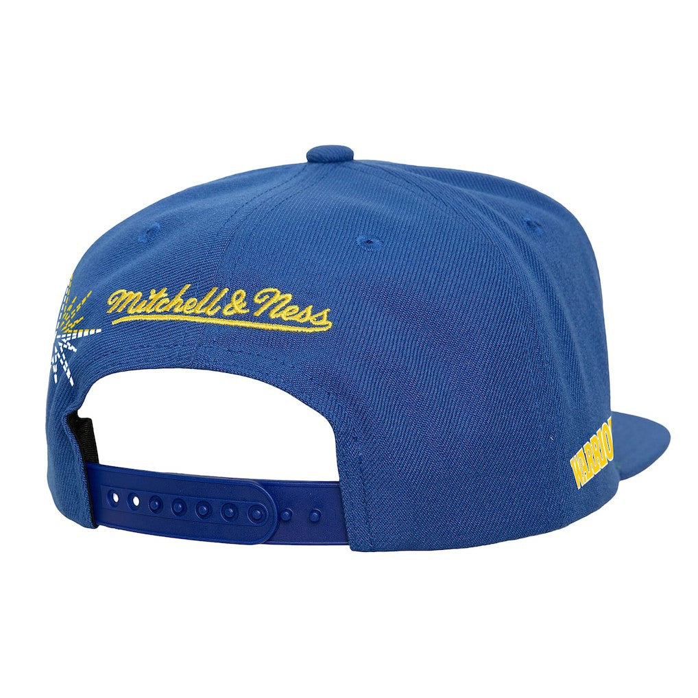 Mitchell & Ness Golden State Warriors Starlight Snapback Hat Royal
