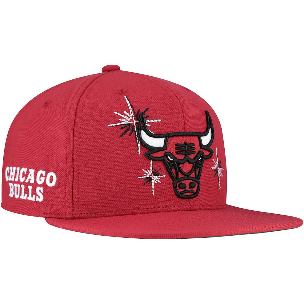 Mitchell & Ness Chicago Bulls Starlight Snapback Hat Red