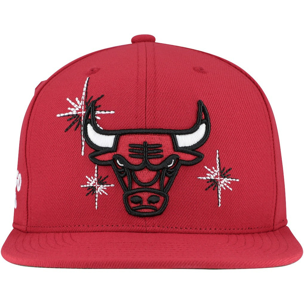 Mitchell & Ness Chicago Bulls Starlight Snapback Hat Red