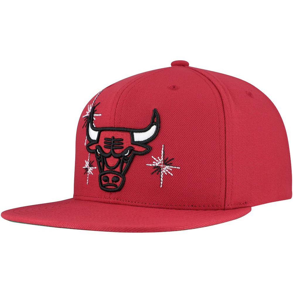 Mitchell & Ness Chicago Bulls Starlight Snapback Hat Red