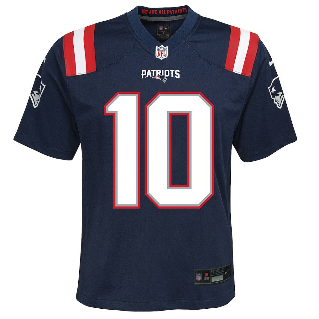 Drake Maye New England Patriots Youth Game Jersey - Navy - Nike