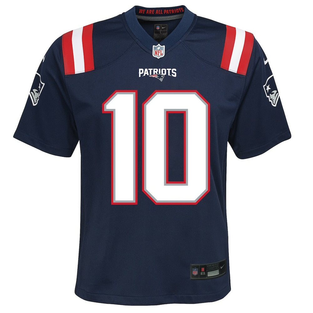 Drake Maye New England Patriots Youth Game Jersey - Navy - Nike