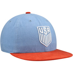 USMNT Unisex Swingman Adjustable Hat Light Blue/Red