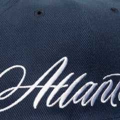Atlanta Braves Mitchell & Ness Just Don x MLB Lux Script Snapback Hat Outlet