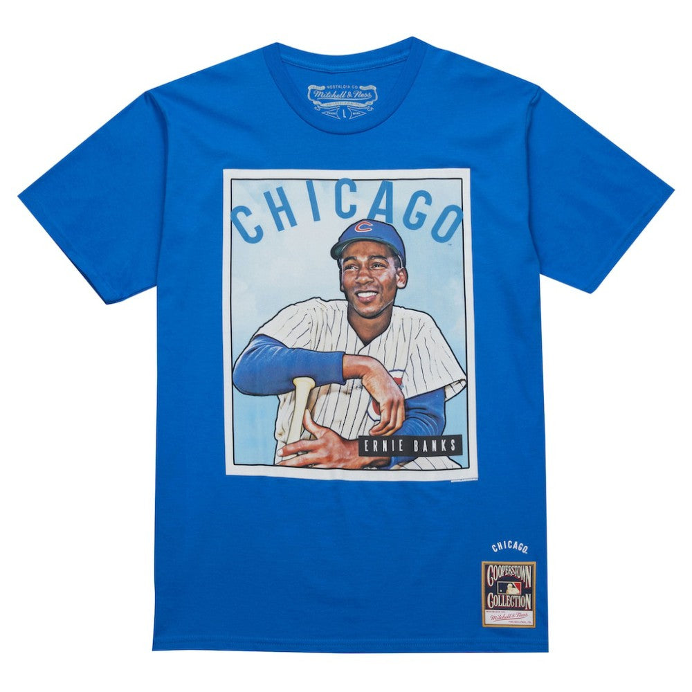 Ernie Banks Chicago Cubs Mitchell & Ness Cooperstown Collection Collectors Connection T-Shirt Near Me