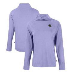 Baltimore Ravens Cutter & Buck Women's Coastline Epic Comfort Eco Recycled Funnel Neck Raglan Pullover Sweatshirt - Lavender - NFL