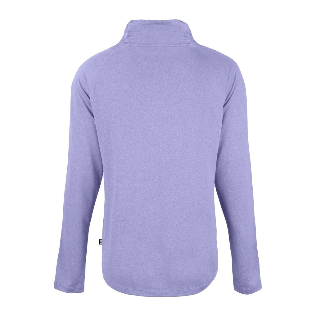 Baltimore Ravens Cutter & Buck Women's Coastline Epic Comfort Eco Recycled Funnel Neck Raglan Pullover Sweatshirt - Lavender - NFL