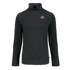 San Francisco 49ers Cutter & Buck Women's Coastline Epic Comfort Eco Recycled Funnel Neck Raglan Pullover Sweatshirt - Black - NFL