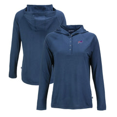 Buffalo Bills Cutter & Buck Women's Coastline Epic Comfort Eco Recycled Raglan Pullover Hoodie - Navy - NFL