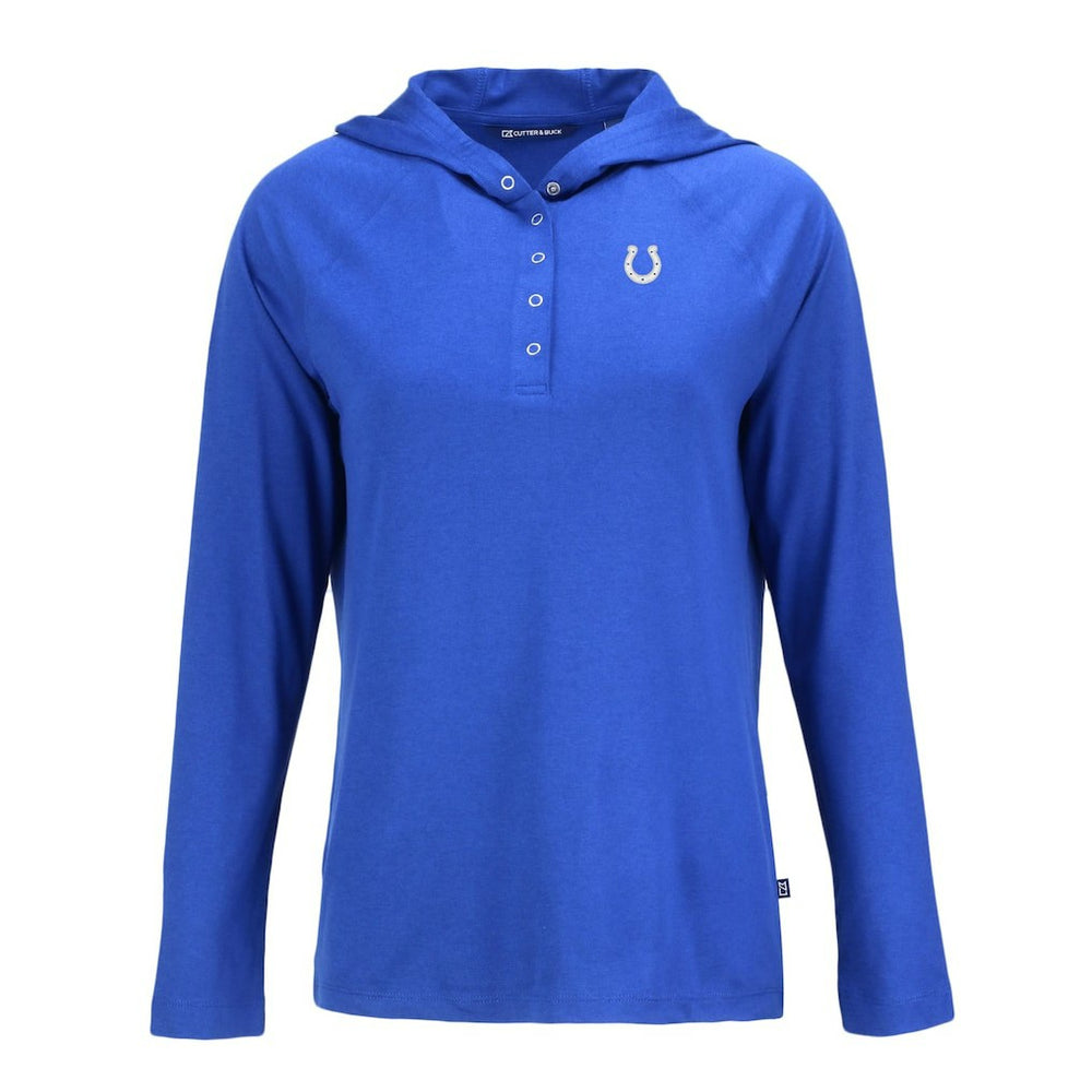 Indianapolis Colts Cutter & Buck Women's Coastline Epic Comfort Eco Recycled Raglan Pullover Hoodie - Blue - NFL