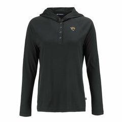 Jacksonville Jaguars Cutter & Buck Women's Coastline Epic Comfort Eco Recycled Raglan Pullover Hoodie - Black - NFL