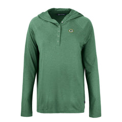Green Bay Packers Cutter & Buck Women's Coastline Epic Comfort Eco Recycled Raglan Pullover Hoodie - Hunter Green - NFL