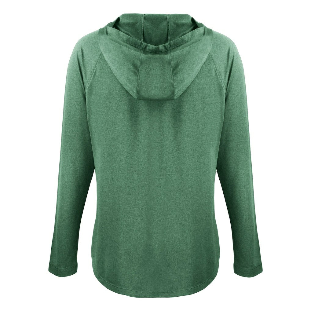 Philadelphia Eagles Cutter & Buck Women's Historic Coastline Epic Comfort Eco Recycled Raglan Pullover Hoodie - Hunter Green - NFL