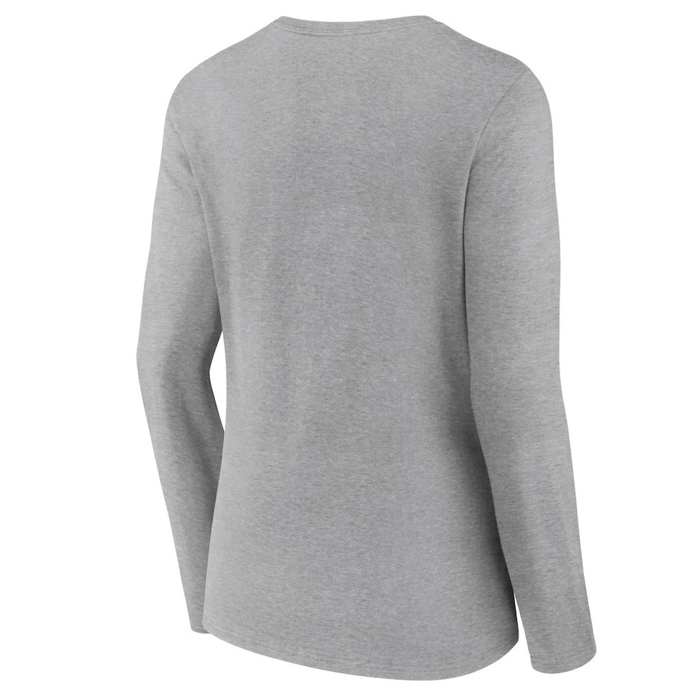 Cleveland Browns Women's Primary Logo Long Sleeve V-Neck T-Shirt - Gray - NFL