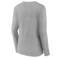 Cleveland Browns Women's Primary Logo Long Sleeve V-Neck T-Shirt - Gray - NFL